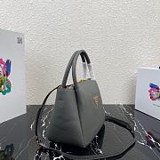 PRADA | Small leather Gray handbag - 1BC145 - 23 x 21 x 10 cm - 3