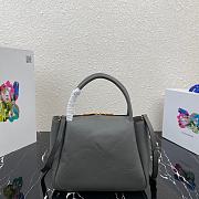 PRADA | Small leather Gray handbag - 1BC145 - 23 x 21 x 10 cm - 2