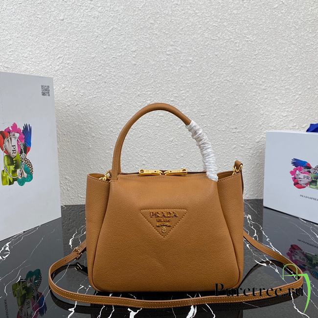 PRADA | Small leather Caramel handbag - 1BC145 - 23 x 21 x 10 cm - 1