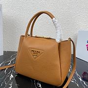 PRADA | Small leather Caramel handbag - 1BC145 - 23 x 21 x 10 cm - 5