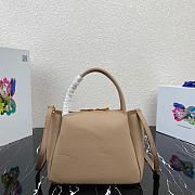PRADA | Small leather Beige handbag - 1BC145 - 23 x 21 x 10 cm - 5