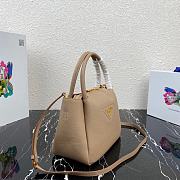 PRADA | Small leather Beige handbag - 1BC145 - 23 x 21 x 10 cm - 3