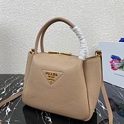 PRADA | Small leather Beige handbag - 1BC145 - 23 x 21 x 10 cm - 2