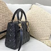 DIOR | Medium Lady Black Gold Bag - M0565 - 24×11×20cm - 2