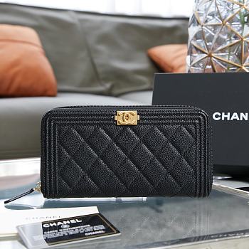 CHANEL | Boy long zippy wallet - 19.5 x 10 x 2 cm