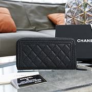 CHANEL | Boy long zippy wallet silver hardware - 19.5 x 10 x 2 cm - 2