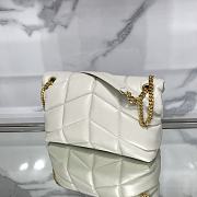 YSL | Small White Puffer Bag Golden Hardware - 577476 - 29x17x11cm - 2