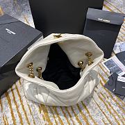 YSL | Medium White Puffer Bag Golden Hardware - 577475 - 35x23x13.5cm - 5