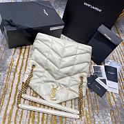 YSL | Medium White Puffer Bag Golden Hardware - 577475 - 35x23x13.5cm - 6