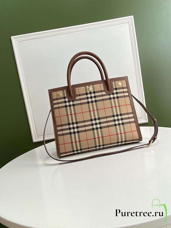 BURBERRY | Small Vintage Check Two-handle Title Bag - 32 x 15 x 25cm - 1
