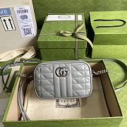 GUCCI | GG Marmont mini shoulder bag gray - ‎634936 - 18 x 12 x 6 cm - 1
