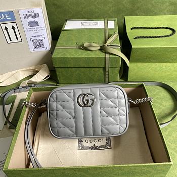GUCCI | GG Marmont mini shoulder bag gray - ‎634936 - 18 x 12 x 6 cm