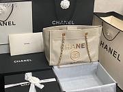 CHANEL | Shopping bag shiny calfskin white 66941 - 33*14.5*24cm - 1