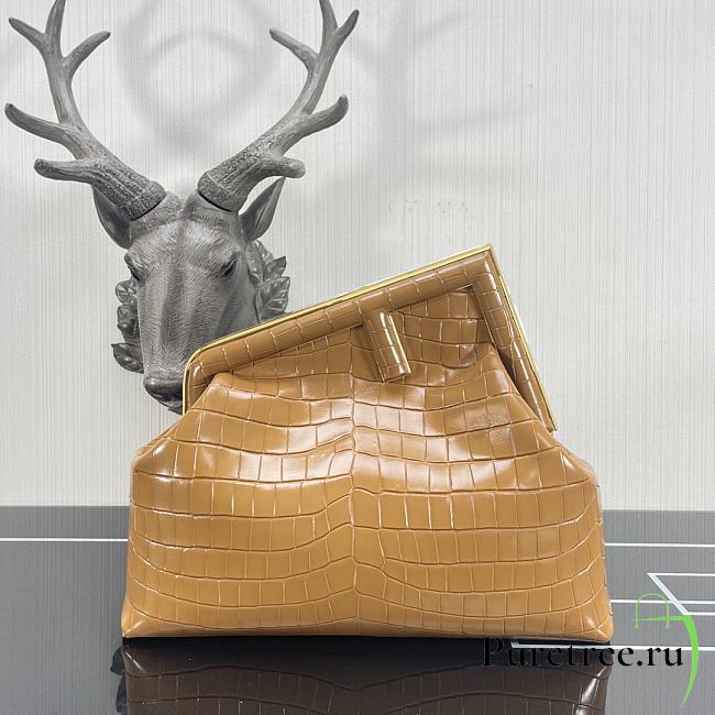 FENDI | First Medium caramel crocodile bag - 32.5x15x23.5cm - 1