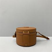 CELINE | Medium Tambour Bag Brown Calfskin 17cm - 4