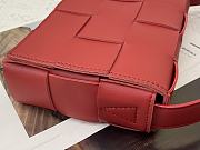 Bottega Veneta | Cassette Intrecciato Red Leather Crossbody Bag 23cm - 4
