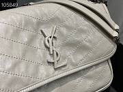 YSL | Niki Medium In White Crinkled Vintage Leather 633158 28cm - 6