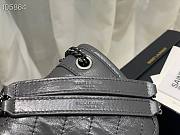 YSL | Niki Medium In Grey Crinkled Vintage Leather 633158 28cm - 4