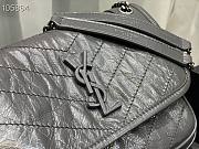 YSL | Niki Medium In Grey Crinkled Vintage Leather 633158 28cm - 6