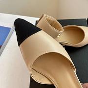 CHANEL | Sling Back Beige/Black Leather 32123109 - 6