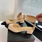 CHANEL | Sling Back Beige/Black Leather 32123109 - 3