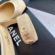 CHANEL | Sling Back Beige/Black Leather 32123109 - 4