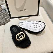 GUCCI | Black Fur Slipper 30123104 - 5