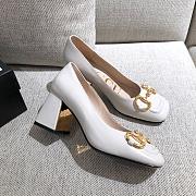 GUCCI | Mid-heel Pump With Horsebit White Leather 7.5cm - 6
