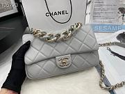 CHANEL | Classic Flap Bag With Bicolor Chain Handle Grey AS1354 - 24cm - 1