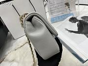 CHANEL | Classic Flap Bag With Bicolor Chain Handle Grey AS1354 - 24cm - 4