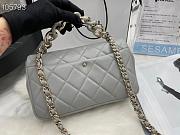 CHANEL | Classic Flap Bag With Bicolor Chain Handle Grey AS1354 - 24cm - 2