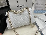 CHANEL | Classic Flap Bag With Bicolor Chain Handle White AS1354 - 24cm - 2