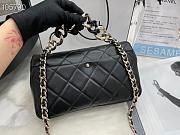 CHANEL | Classic Flap Bag With Bicolor Chain Handle Black AS1354 - 24cm - 6