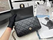 CHANEL | Classic Flap Bag With Bicolor Chain Handle Black AS1354 - 24cm - 3