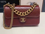 CHANEL | Cosmopolite Flap Bag Red 91864 - 24cm - 1