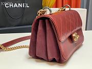 CHANEL | Cosmopolite Flap Bag Red 91864 - 24cm - 3