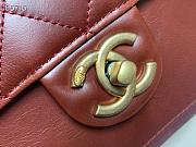 CHANEL | Cosmopolite Flap Bag Red 91864 - 24cm - 6