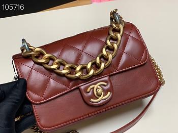 CHANEL | Cosmopolite Flap Bag Red 91865 - 20cm