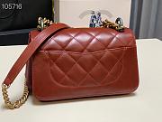 CHANEL | Cosmopolite Flap Bag Red 91865 - 20cm - 6