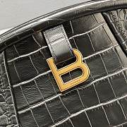 Balenciaga | Editor Small Bag Crocodile Embossed In Black - 27cm - 2