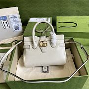 GUCCI | Small Top Handle Bag White With Double G - 658450 - 25.5*20*10.5cm - 1