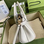 GUCCI | Small Top Handle Bag White With Double G - 658450 - 25.5*20*10.5cm - 6