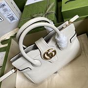 GUCCI | Small Top Handle Bag White With Double G - 658450 - 25.5*20*10.5cm - 5