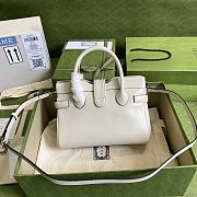 GUCCI | Small Top Handle Bag White With Double G - 658450 - 25.5*20*10.5cm - 4