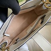 GUCCI | Small Top Handle Bag White With Double G - 658450 - 25.5*20*10.5cm - 3