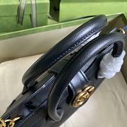 GUCCI | Small Black Top Handle Bag Black With Double G - 658450 - 25.5*20*10.5cm - 2