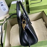 GUCCI | Small Black Top Handle Bag Black With Double G - 658450 - 25.5*20*10.5cm - 3
