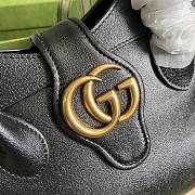 GUCCI | Small Black Top Handle Bag Black With Double G - 658450 - 25.5*20*10.5cm - 6