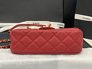 CHANEL | Handle Flap Bag Red Calfskin - 23*20*8cm - 6