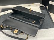 CHANEL | Handle Flap Bag Black Calfskin - 23*20*8cm - 4